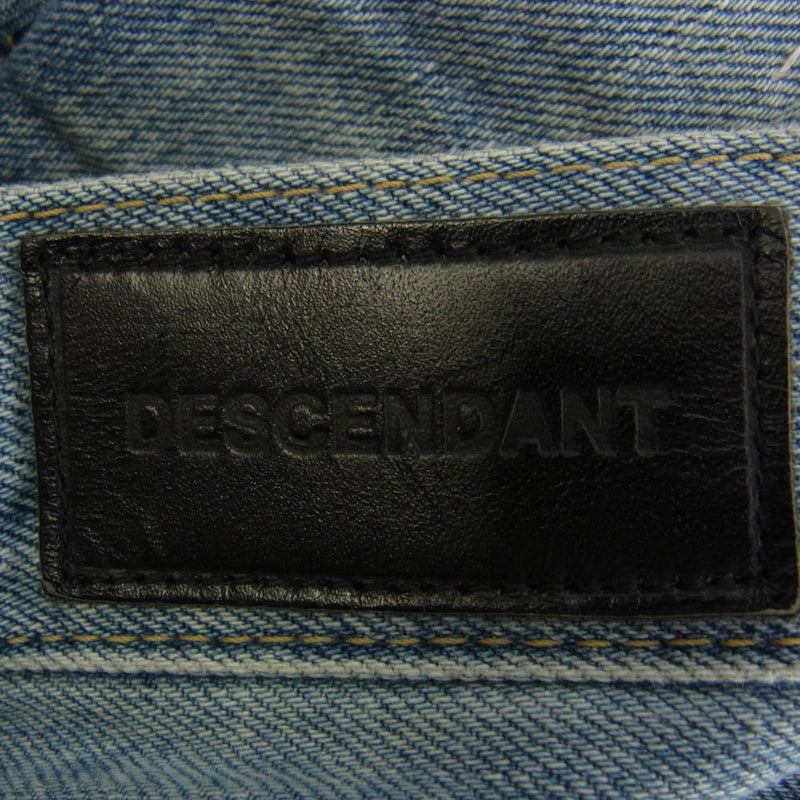 DESCENDANT ディセンダント DIN-4 DAMAGE JEANS ダメージ加工 リペア加工 デニム パンツ インディゴブルー系 1【中古】