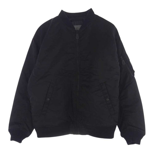 Yohji Yamamoto POUR HOMME ヨウジヤマモトプールオム × NEIGHBORHOOD ネイバーフッド 23SS MA-1 バックロゴプリント ブルゾン ブラック系 XL【中古】