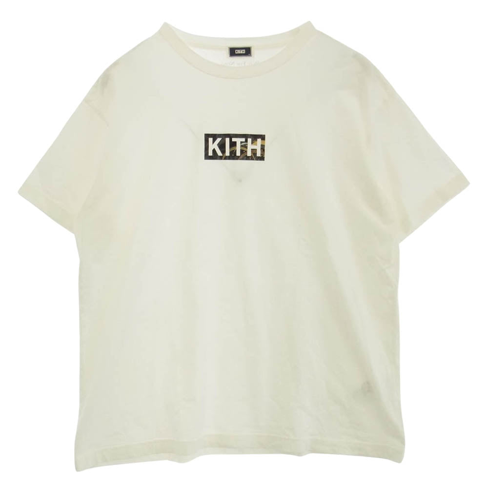 KITH キス 24SS 24-071-060-0078-1-0 Pray for Noto Tee ボックスロゴプリント 半袖 Tシャツ ホワイト系 XL【中古】