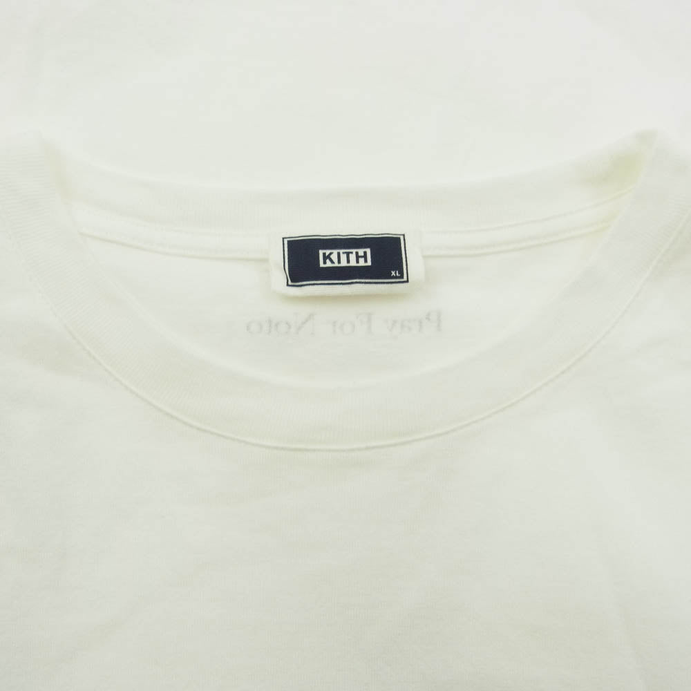 KITH キス 24SS 24-071-060-0078-1-0 Pray for Noto Tee ボックスロゴプリント 半袖 Tシャツ ホワイト系 XL【中古】