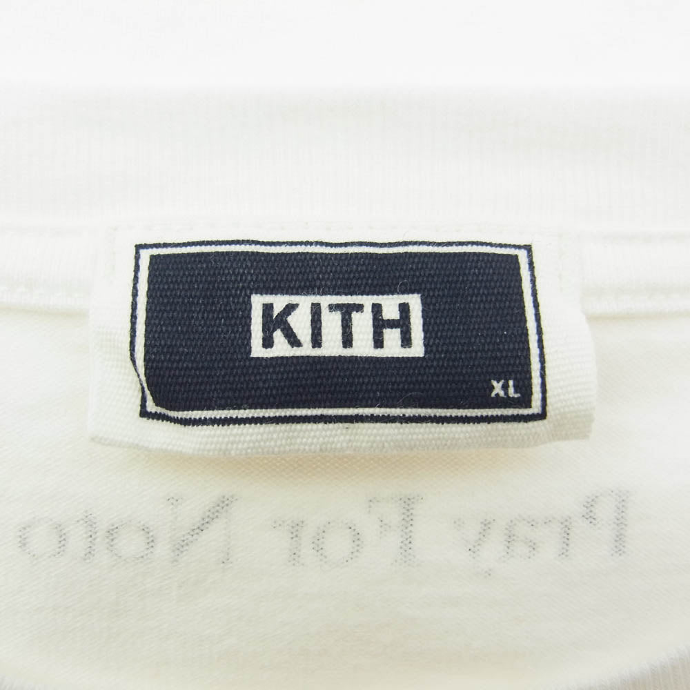 KITH キス 24SS 24-071-060-0078-1-0 Pray for Noto Tee ボックスロゴプリント 半袖 Tシャツ ホワイト系 XL【中古】