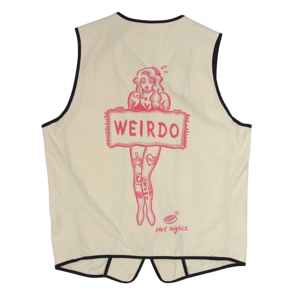 WEIRDO ウィアード 16SS WRD-16-SS-06 SEXY COMIC  VEST セクシー コミック ベスト オフホワイト系 S【中古】