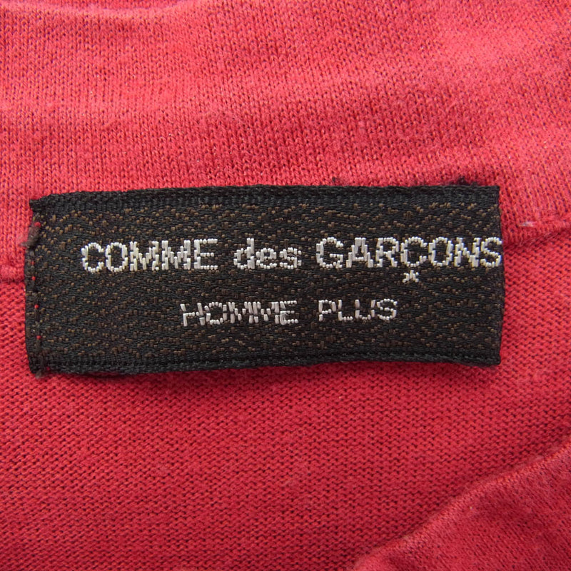 COMME des GARCONS HOMME PLUS コムデギャルソンオムプリュス AD1997 PT-100370 90s ヴィンテージ アーカイブ 裾袖口折り返し ヘビーウェイト 半袖 Tシャツ レッド系【中古】