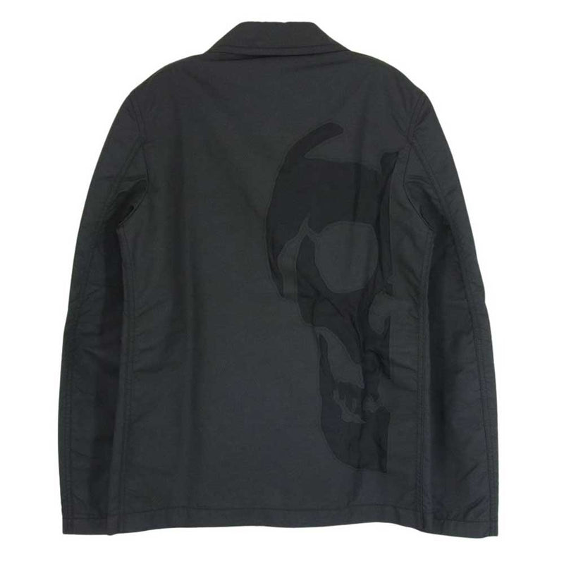 COMME des GARCONS HOMME PLUS コムデギャルソンオムプリュス 11SS PG-C003 Skull of Life期 スカルオブライフ期 半スカル切替 ナイロンジャケット ハーフコート ブラック系 S【中古】