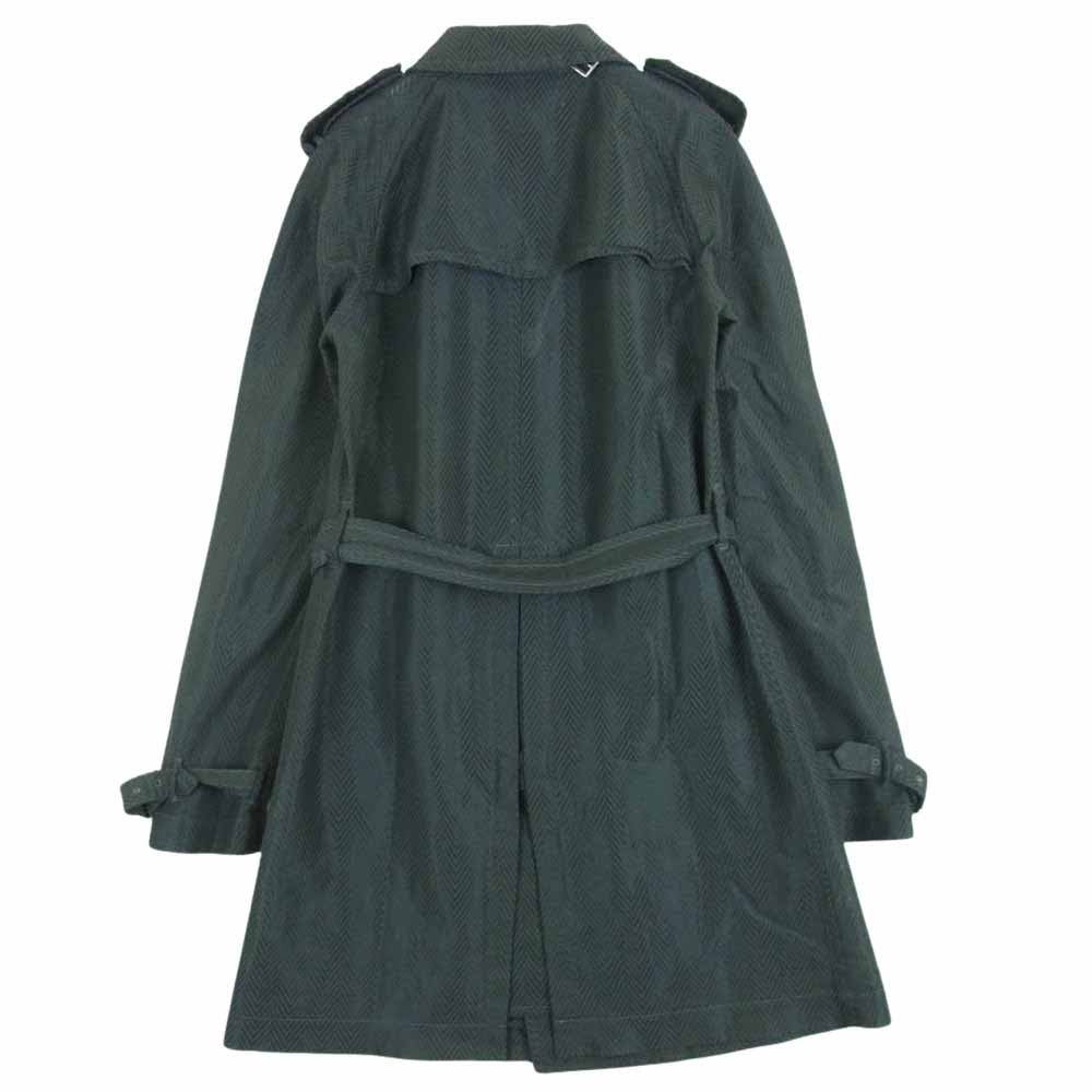 COMME des GARCONS HOMME PLUS コムデギャルソンオムプリュス AD2007 PA-C004 織り柄ト ヘリンボーン メッシュ トレンチコート グレー系 S【中古】