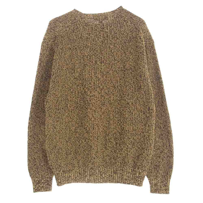 Supreme シュプリーム 21AW Melange Rib Knit Sweater スモールボックスロゴ リブ ニット セーター ブラウン系 M【極上美品】【中古】