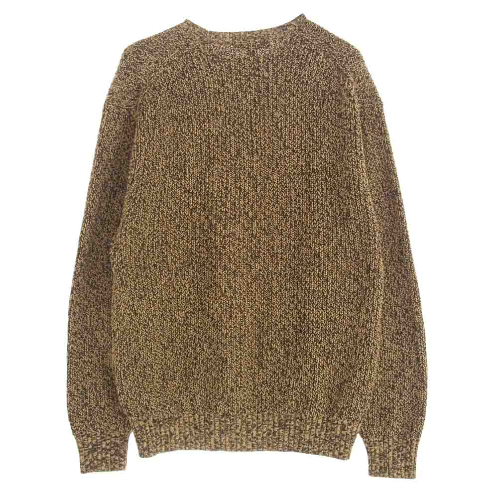 Supreme シュプリーム 21AW Melange Rib Knit Sweater スモールボックスロゴ リブ ニット セーター ブラウン系 M【極上美品】【中古】