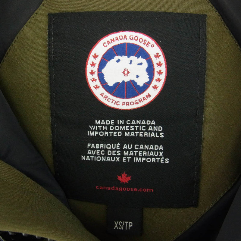 CANADA GOOSE カナダグース 3438JM 国内正規品 サザビーリーグタグ JASPER PARKA ジャスパー パーカー ダウン ジャケット カーキ系 XS【美品】【中古】