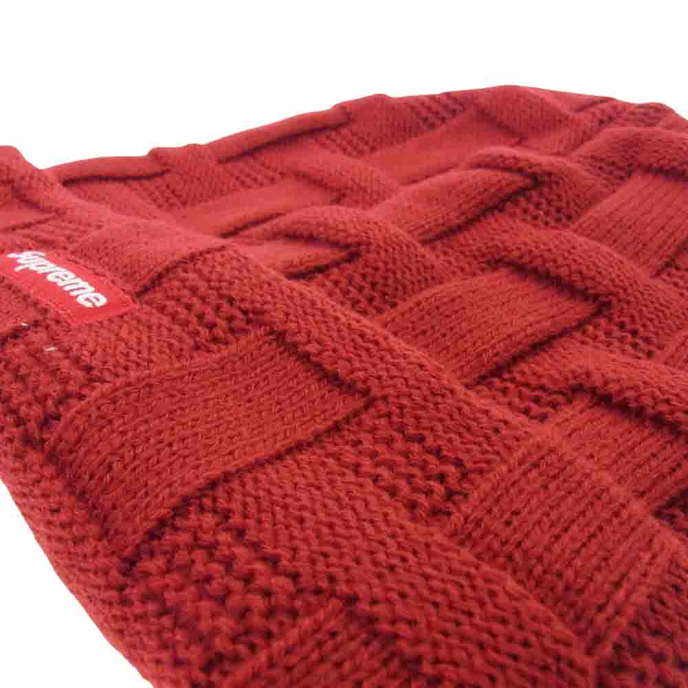 Supreme シュプリーム 19AW Basket Weave Beanie バスケット ウィーブ ビーニー ニットキャップ レッド系【中古】