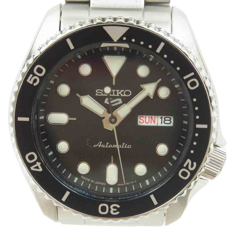 SEIKO セイコー SBSA005 SKX series 5スポーツ 自動巻き アナログ 腕時計 ウォッチ シルバー系【中古】