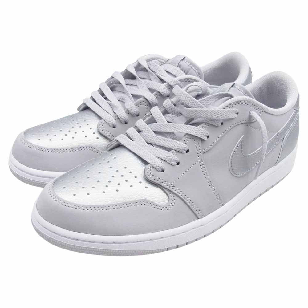 NIKE ナイキ CZ0790-002 Air Jordan 1 Retro Low OG Silver no Briefcase エアジョーダン1 レトロ ロー OG シルバー ブリーフケースなし スニーカー シルバー系 29.5cm【極上美品】【中古】