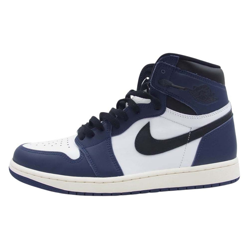 NIKE ナイキ DZ5485-401 Air Jordan 1 Retro High OG Midnight Navy エアジョーダン1 レトロ ハイ OG ミッドナイトネイビー スニーカー ホワイト系 ネイビー系 29.5cm【美品】【中古】