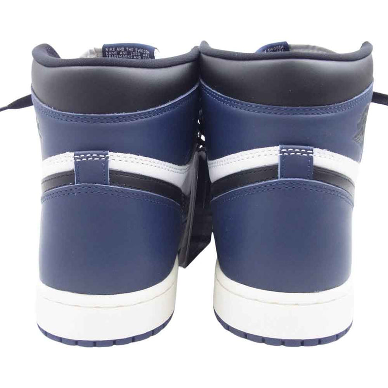 NIKE ナイキ DZ5485-401 Air Jordan 1 Retro High OG Midnight Navy エアジョーダン1 レトロ ハイ OG ミッドナイトネイビー スニーカー ホワイト系 ネイビー系 29.5cm【美品】【中古】