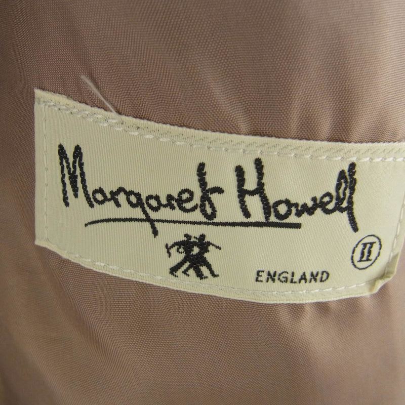 MARGARET HOWELL マーガレットハウエル ウール ガウン ロング コート ブラウン系【中古】