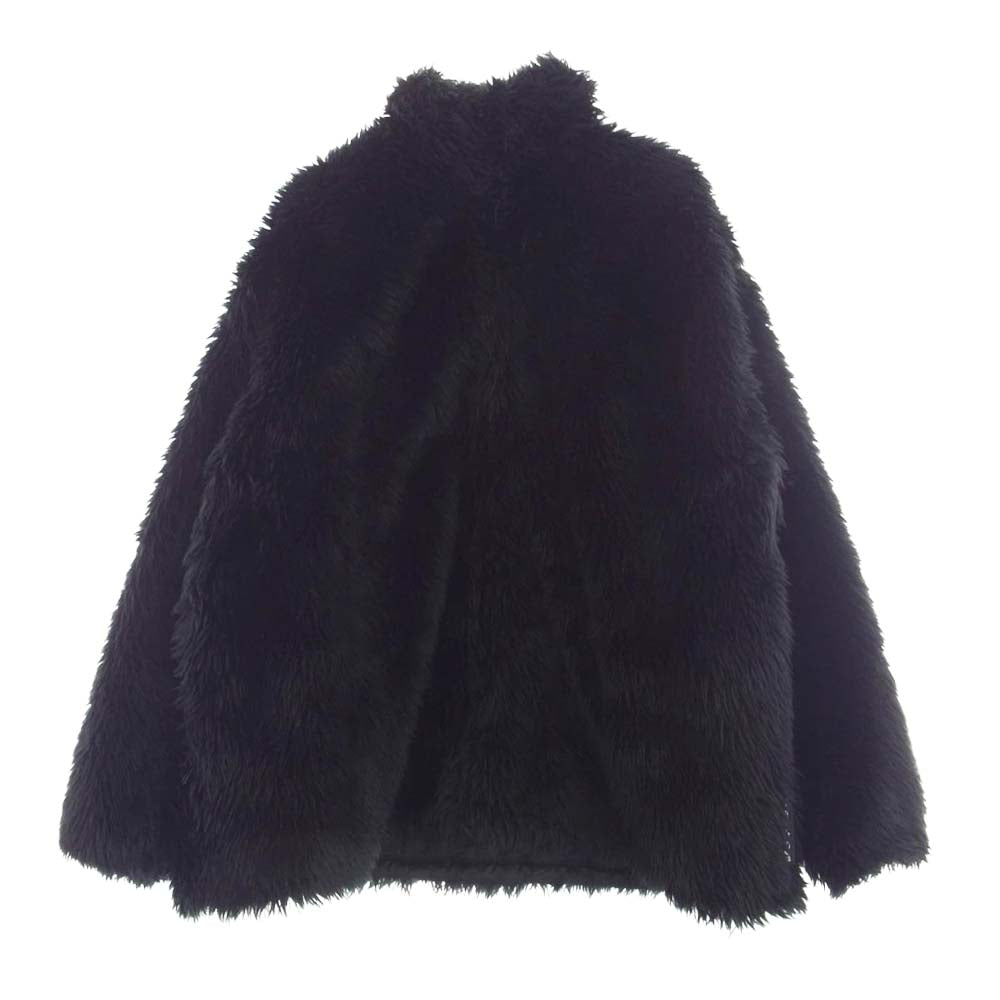 BALENCIAGA バレンシアガ 22AW 681818 ZIP UP FAKEFUR JACKET ジップアップ フェイクファー ジャケット ブラック系 44【中古】