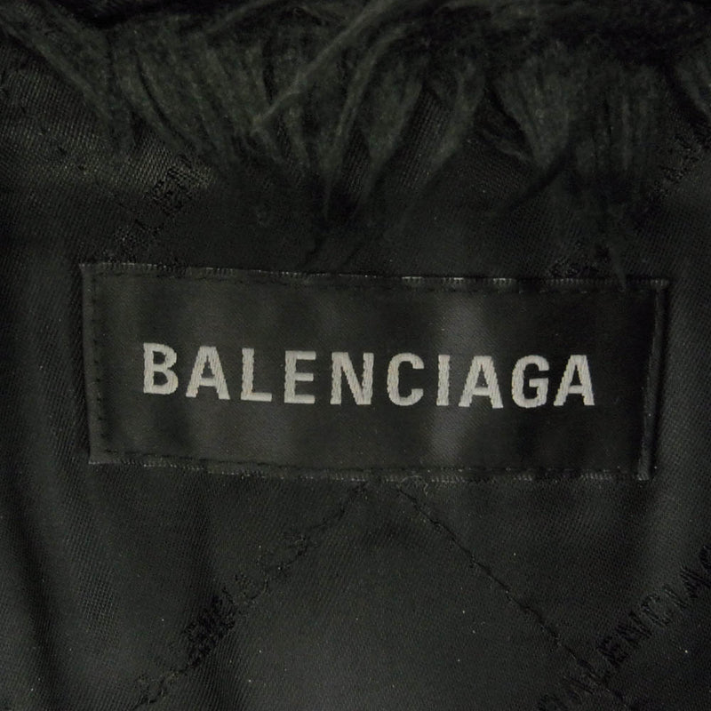 BALENCIAGA バレンシアガ 22AW 681818 ZIP UP FAKEFUR JACKET ジップアップ フェイクファー ジャケット ブラック系 44【中古】