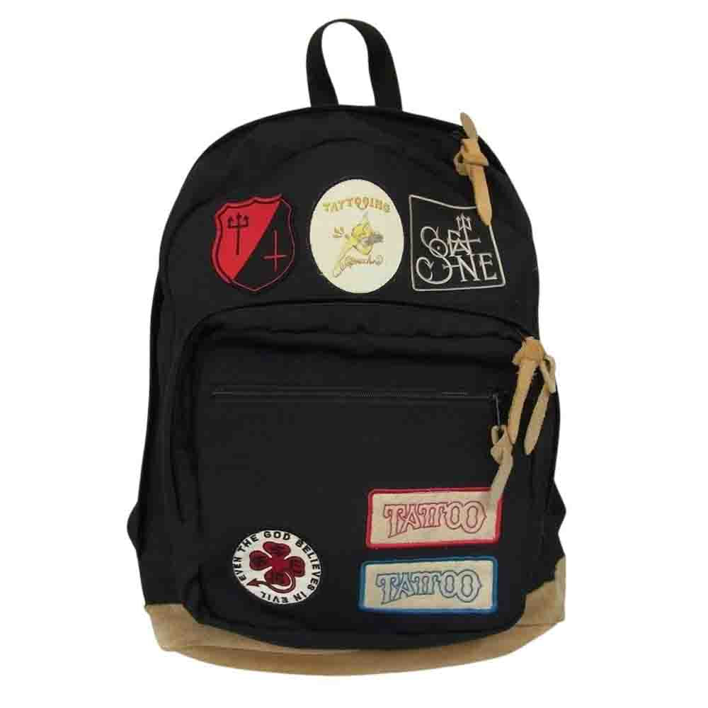 Softmachine ソフトマシーン MEDALS BACKPACK バック パック リュック ワッペン デザイン ブラック系【中古】