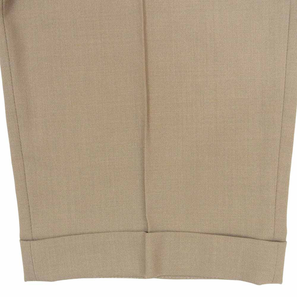 WACKO MARIA ワコマリア 23SS × DORMEUIL TYPE2 PLEATED TROUSER プリーツ トラウザー タイプ2 スラックス ブラウン系 XL【中古】