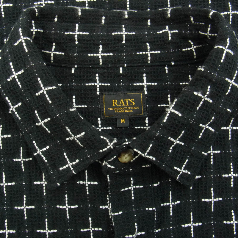 RATS ラッツ 22'RS-0905 KANOKO CROSS SHIRT レギュラーカラー 長袖 シャツ ブラック系 M【中古】