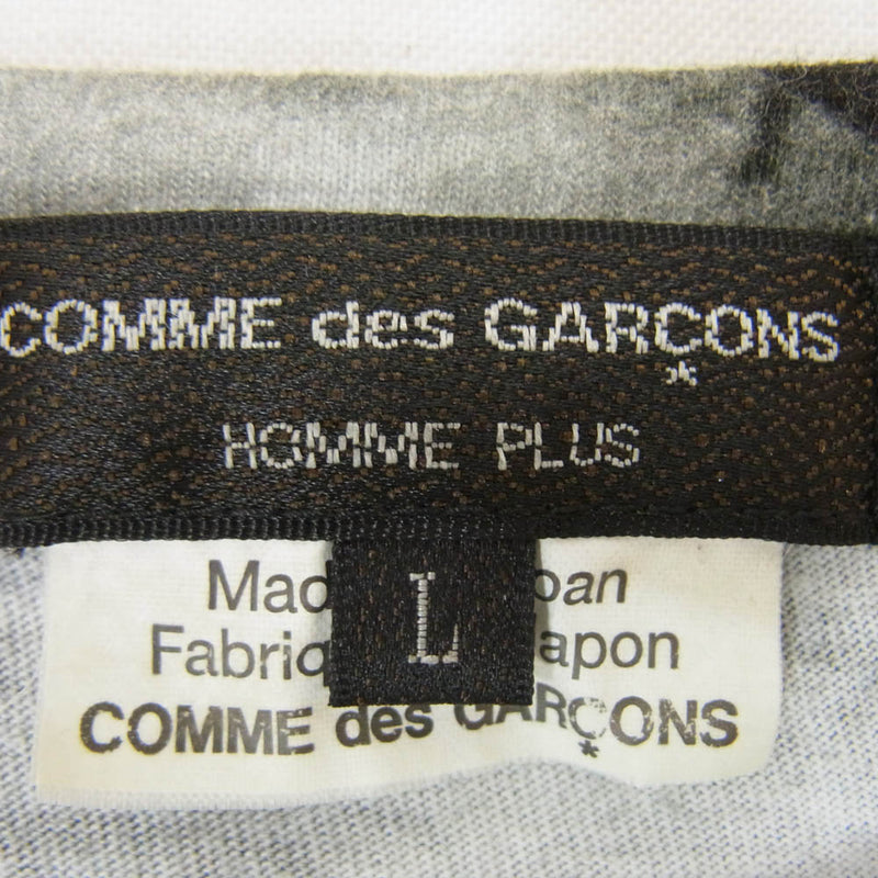 COMME des GARCONS HOMME PLUS コムデギャルソンオムプリュス PJ-T030 有刺鉄線 総柄 プリント ロングスリーブ Tシャツ カットソー 長袖 ロンT ブラック系 L【中古】