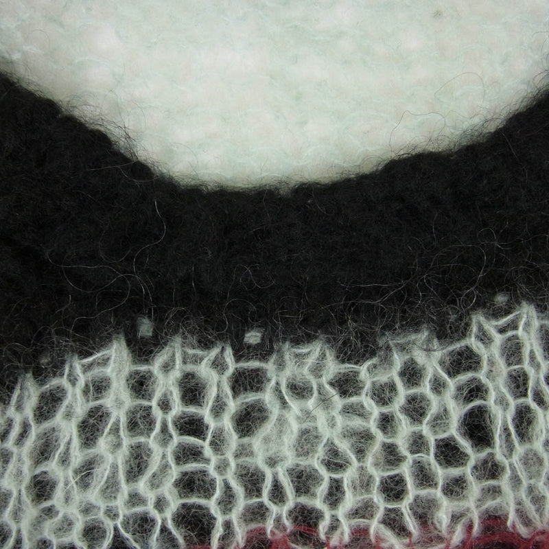 JUNYA WATANABE COMME des GARCONS MAN ジュンヤワタナベコムデギャルソンマン WN-N013 mohair sweater アシンメトリー カラーブロック モヘア ニット セーター ブラック系 S【中古】