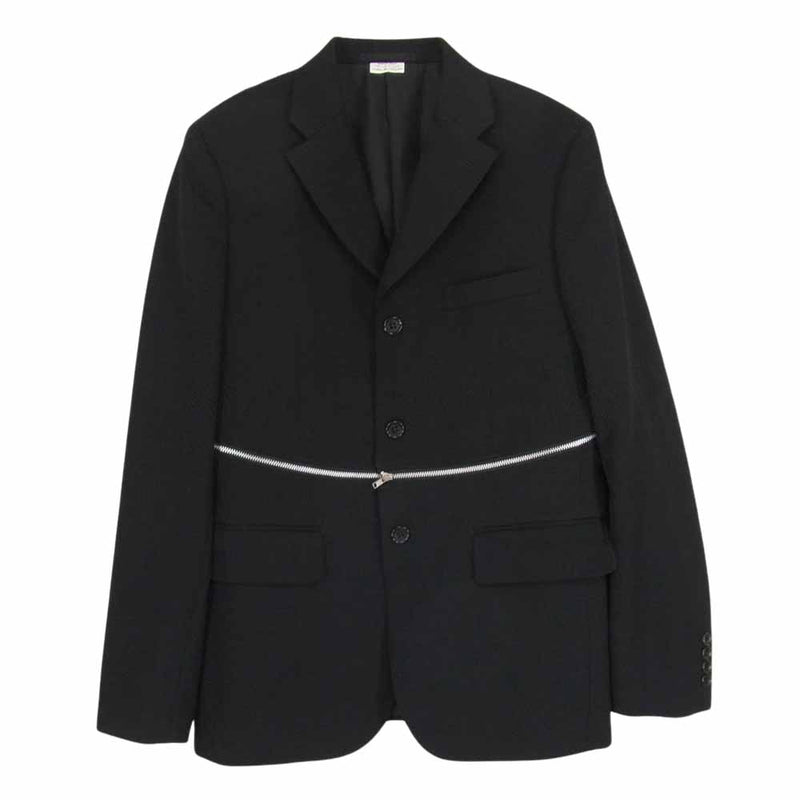 COMME des GARCONS HOMME DEUX コムデギャルソンオムドゥ 19AW DD-J031 フロント スプリットジップ 3B テーラード ジャケット ブラック系 M【中古】