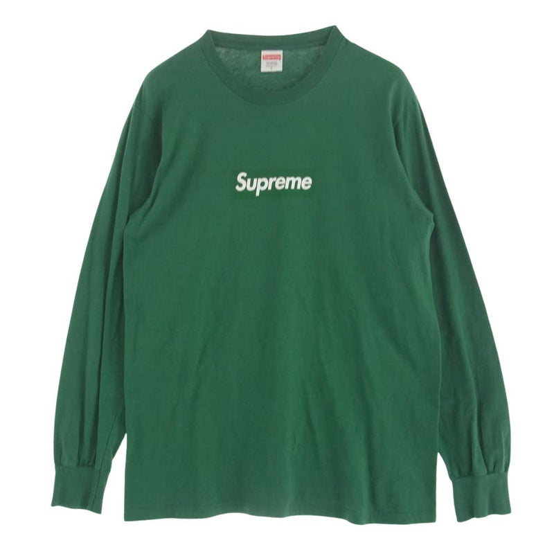 Supreme シュプリーム 20AW Box Logo L S Tee ボックス ロゴ 長袖 カットソー Tシャツ 半袖 グリーン系 S【中古】