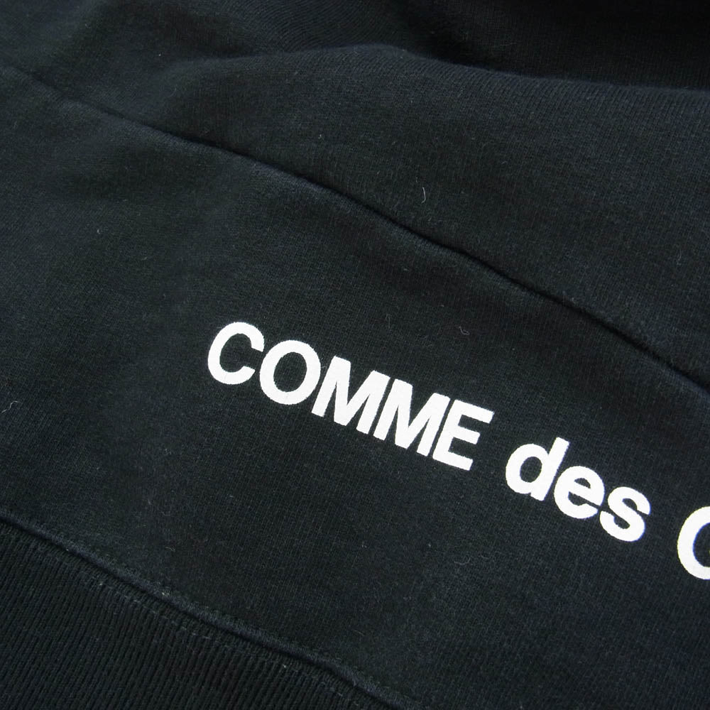 Supreme シュプリーム × COMME des GARCONS コムデギャルソン 18AW Split Box Logo Hooded Sweatshirt スプリット ボックス ロゴ プリント フーデッド スウェットシャツ プルオーバー パーカー ブラック系 S【中古】