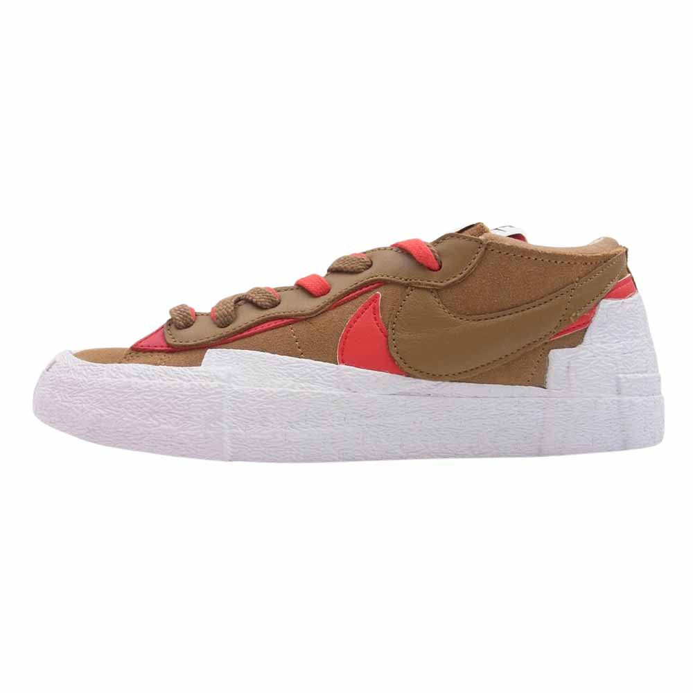 NIKE ナイキ DD1877-200 × SACAI サカイ BLAZER LOW BRITISH TAN ブレーザー ロー ブリティッシュタン スニーカー ブラウン系 25.5cm【新古品】【未使用】【中古】