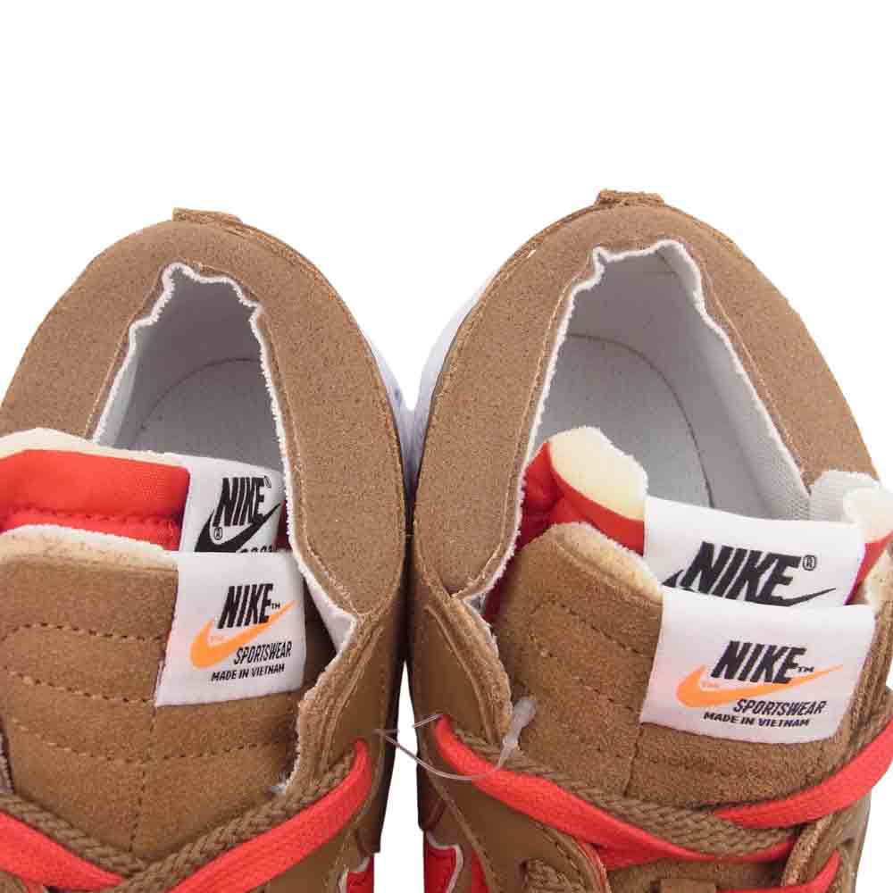 NIKE ナイキ DD1877-200 × SACAI サカイ BLAZER LOW BRITISH TAN ブレーザー ロー ブリティッシュタン スニーカー ブラウン系 25.5cm【新古品】【未使用】【中古】