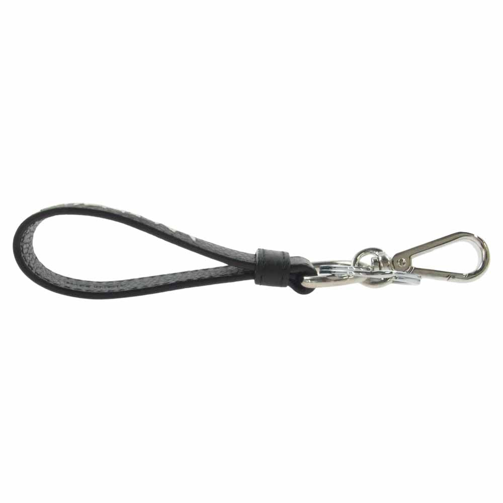 MARNI マルニ ロゴ刺 レザー キーリング キーホルダー ブラック系【美品】【中古】