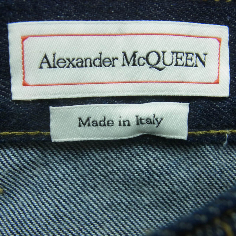 Alexander McQueen アレキサンダーマックイーン マルチジップ デニム パンツ インディゴブルー系 46【中古】