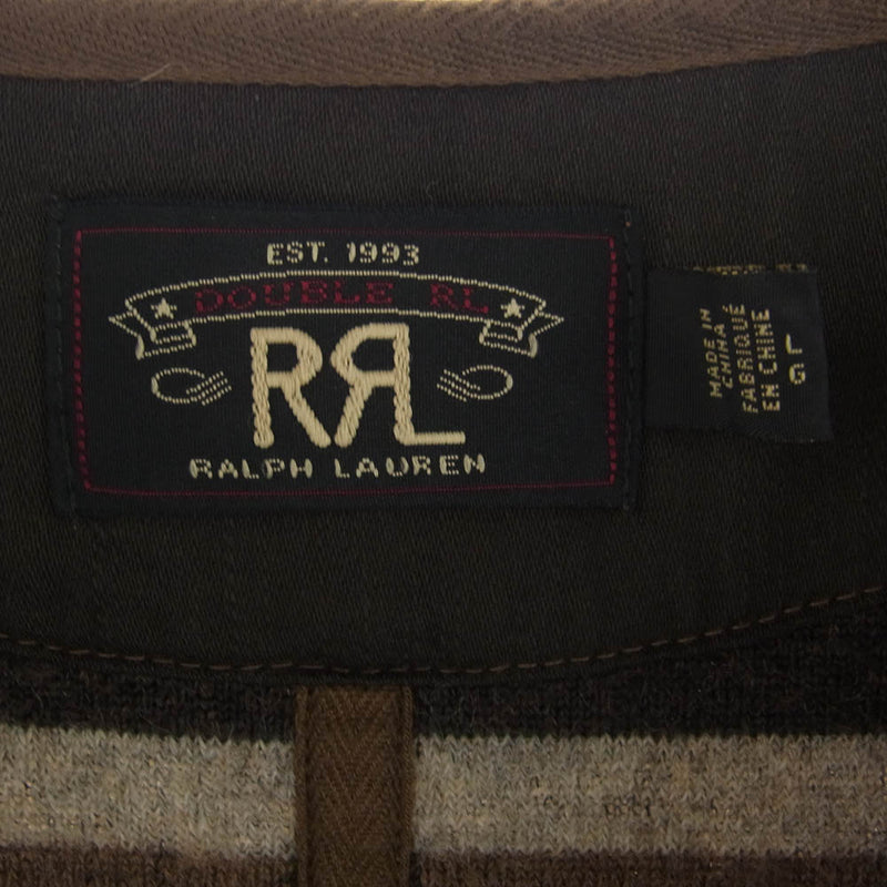 RRL ダブルアールエル ジャカード パイル フリース ベスト ブラウン系 180/100A【中古】