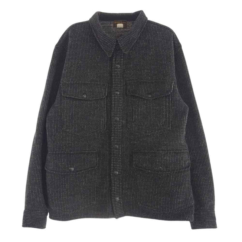 RRL ダブルアールエル ビーチクロス ウール シャツ ジャケット ブラック系 L/G【中古】