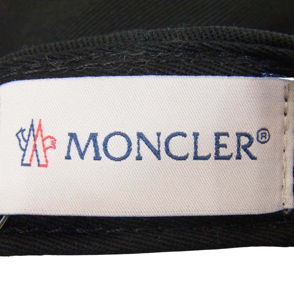 MONCLER モンクレール G20913800014 BERRETTO BASEBALL ラバーロゴ ベレット ベースボール キャップ 帽子 ブラック系【中古】