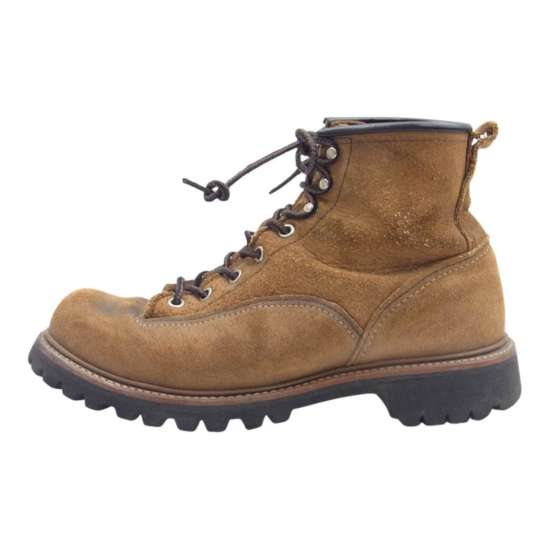 RED WING レッドウィング ラインマン ブーツ スエード レザー ブーツ ブラウン系 25cm【中古】