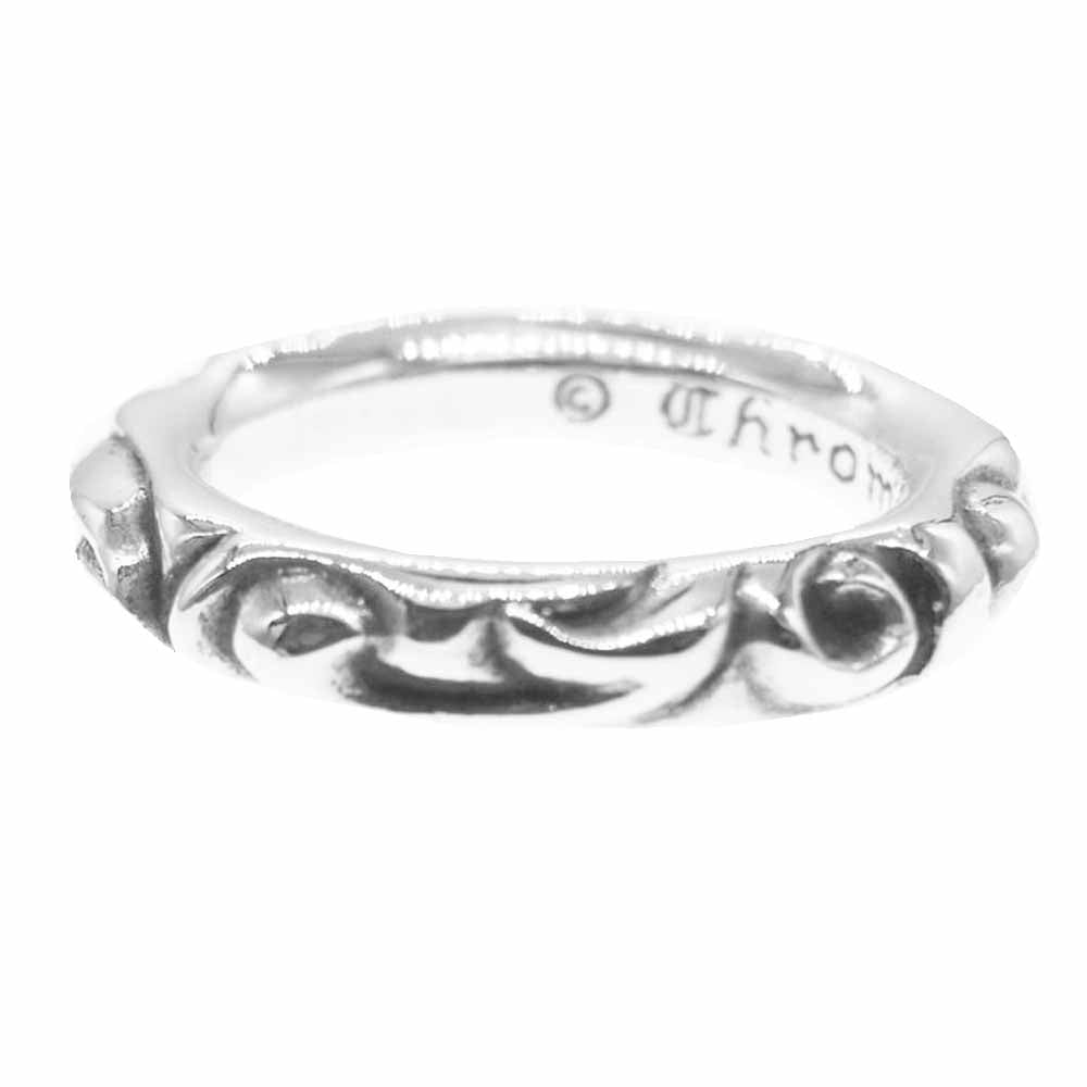 CHROME HEARTS クロムハーツ（原本有） SCROLL BAND RING スクロール バンド リング シルバー系 15号【中古】