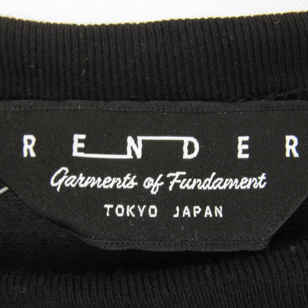 RENDER レンダー RDC922 Two Tone Raglan Tee ロゴ ラグラン リンガー Tシャツ ブラック系 3【中古】