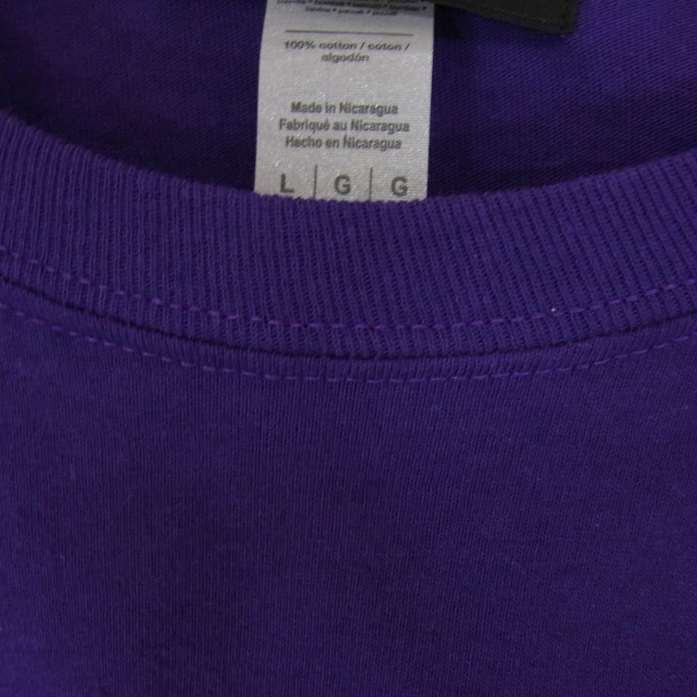 RENDER レンダー 袖ロゴ カットソー クルーネック 長袖 Tシャツ 紫 L パープル系 L【中古】
