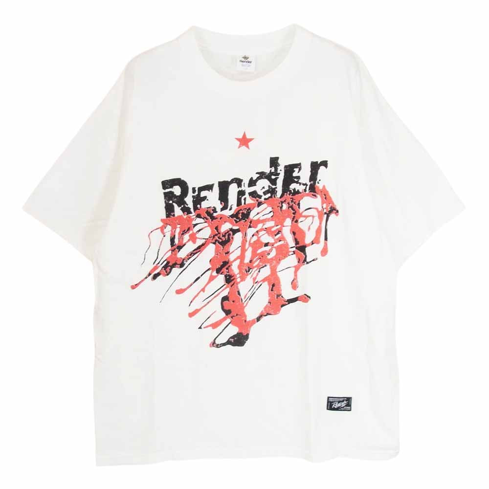 RENDER レンダー RDC925 S/S PRINT TEE A プリント 半袖 Tシャツ ホワイト系 L【中古】