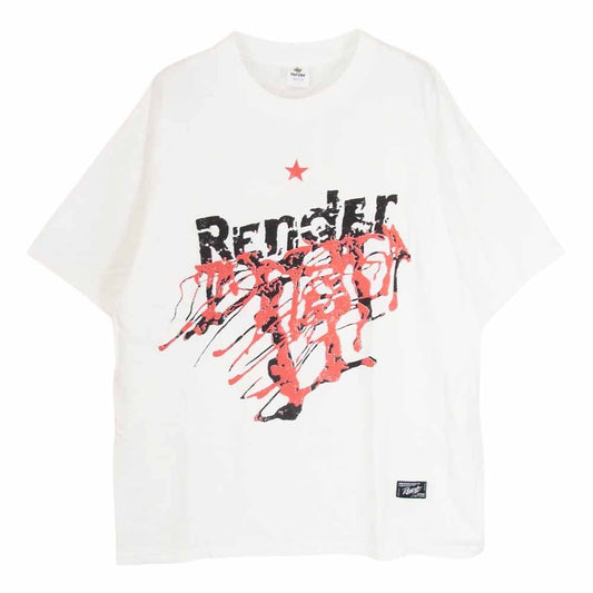 RENDER レンダー RDC925 S/S PRINT TEE A プリント 半袖 Tシャツ ホワイト系 L【中古】