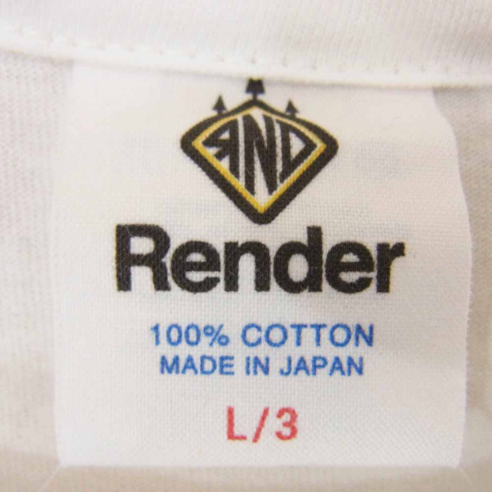 RENDER レンダー RDC925 S/S PRINT TEE A プリント 半袖 Tシャツ ホワイト系 L【中古】