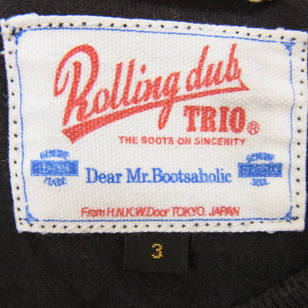LOST CONTROL ロストコントロール RDT-TS-01 Rolling dub TRIO ロゴ 半袖 Tシャツ ブラック系 3【中古】