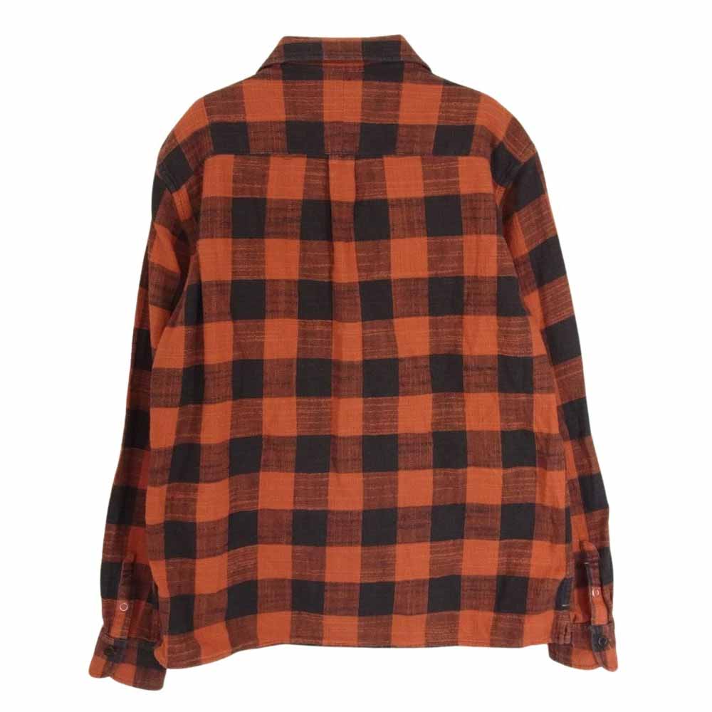 LOST CONTROL ロストコントロール L18A2-2010 Square Pocket Check Shirts スクウェア ポケット チェック 長袖 シャツ レッド系 3【中古】