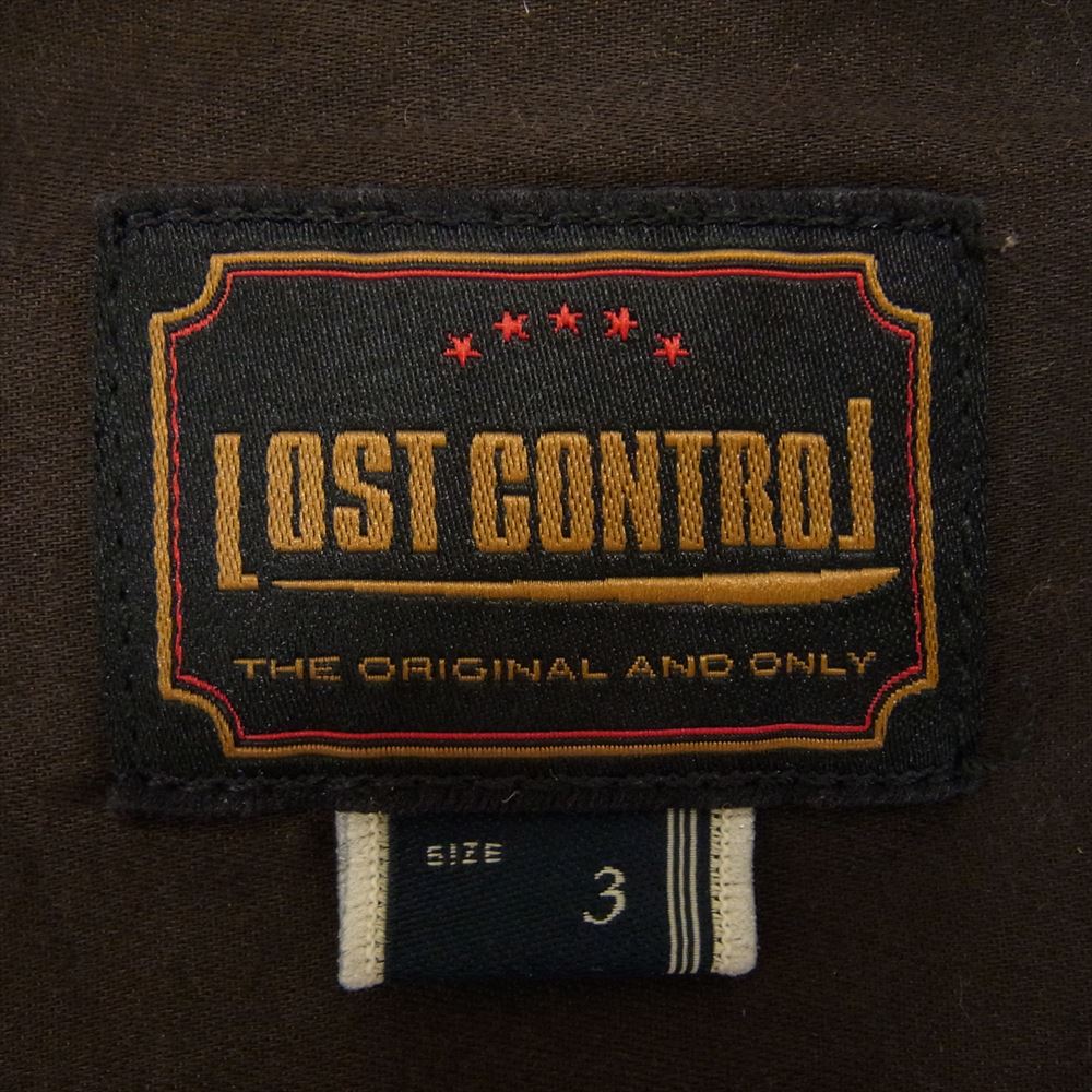 LOST CONTROL ロストコントロール L18A2-2010 Square Pocket Check Shirts スクウェア ポケット チェック 長袖 シャツ レッド系 3【中古】