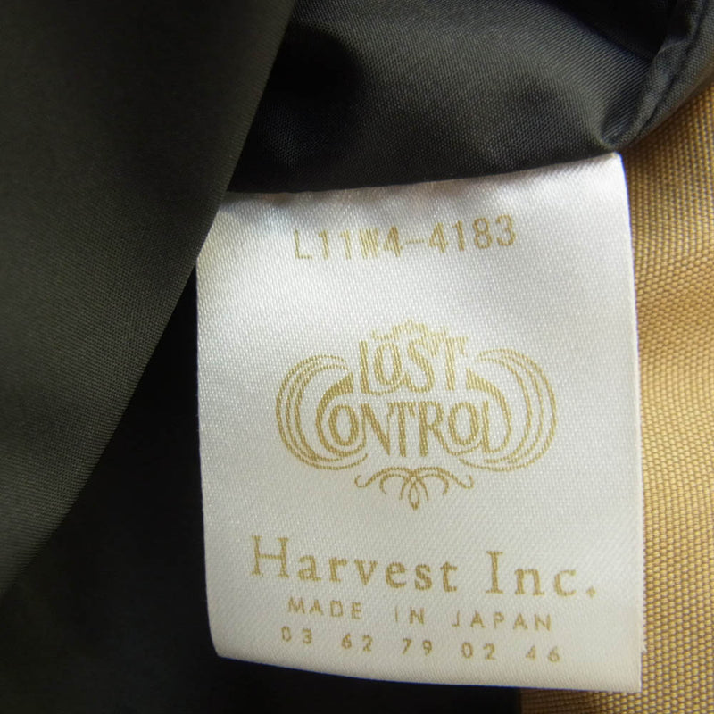 LOST CONTROL ロストコントロール L11W4-4183 Showl Collar Down Vest レザー 切替 ダウン ベスト ライトブラウン系 2【中古】