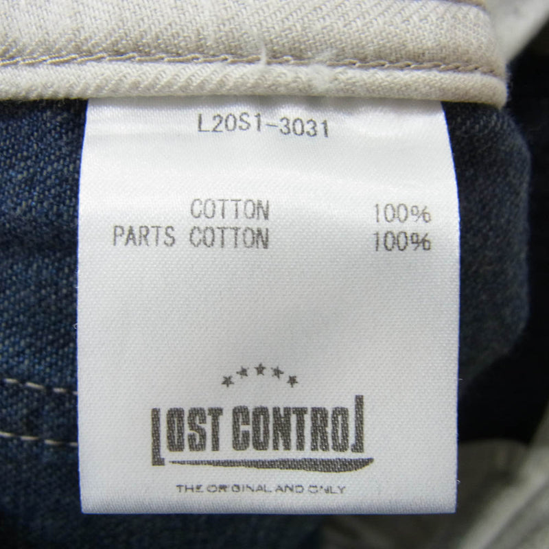 LOST CONTROL ロストコントロール L20S1-3031 CHORE PANTS チョア デニム ワーク パンツ インディゴブルー系 3【中古】