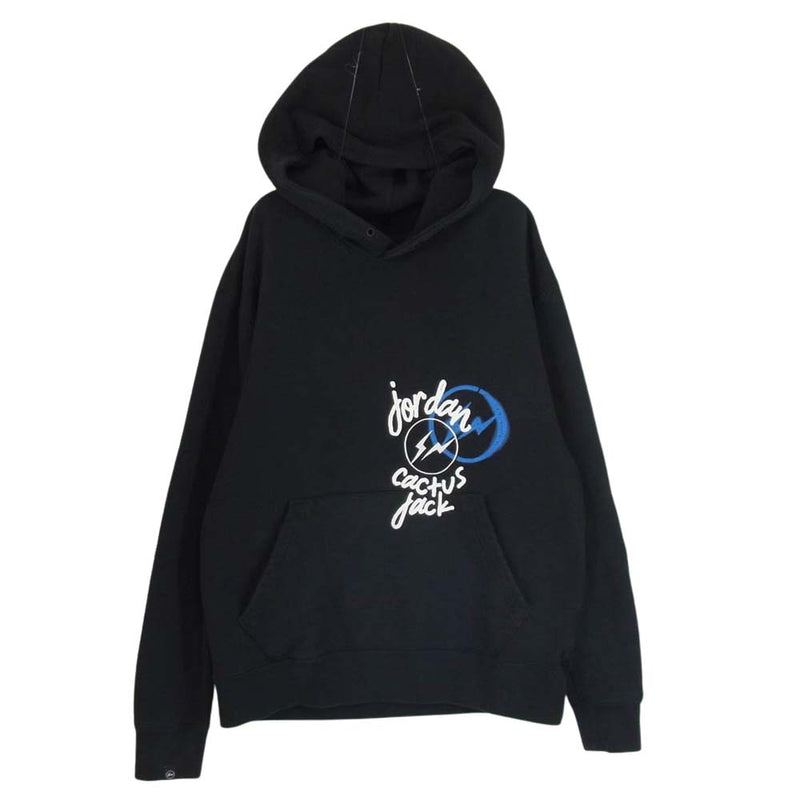 NIKE ナイキ DJ0615-010 TRAVIS SCOTT × FRAGMENT AIR JORDAN HOODIE BLACK プルオーバー パーカー ブラック系 M【中古】