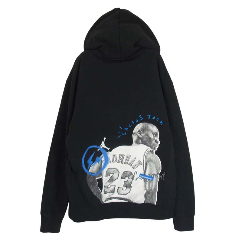 NIKE ナイキ DJ0615-010 TRAVIS SCOTT × FRAGMENT AIR JORDAN HOODIE BLACK プルオーバー パーカー ブラック系 M【中古】