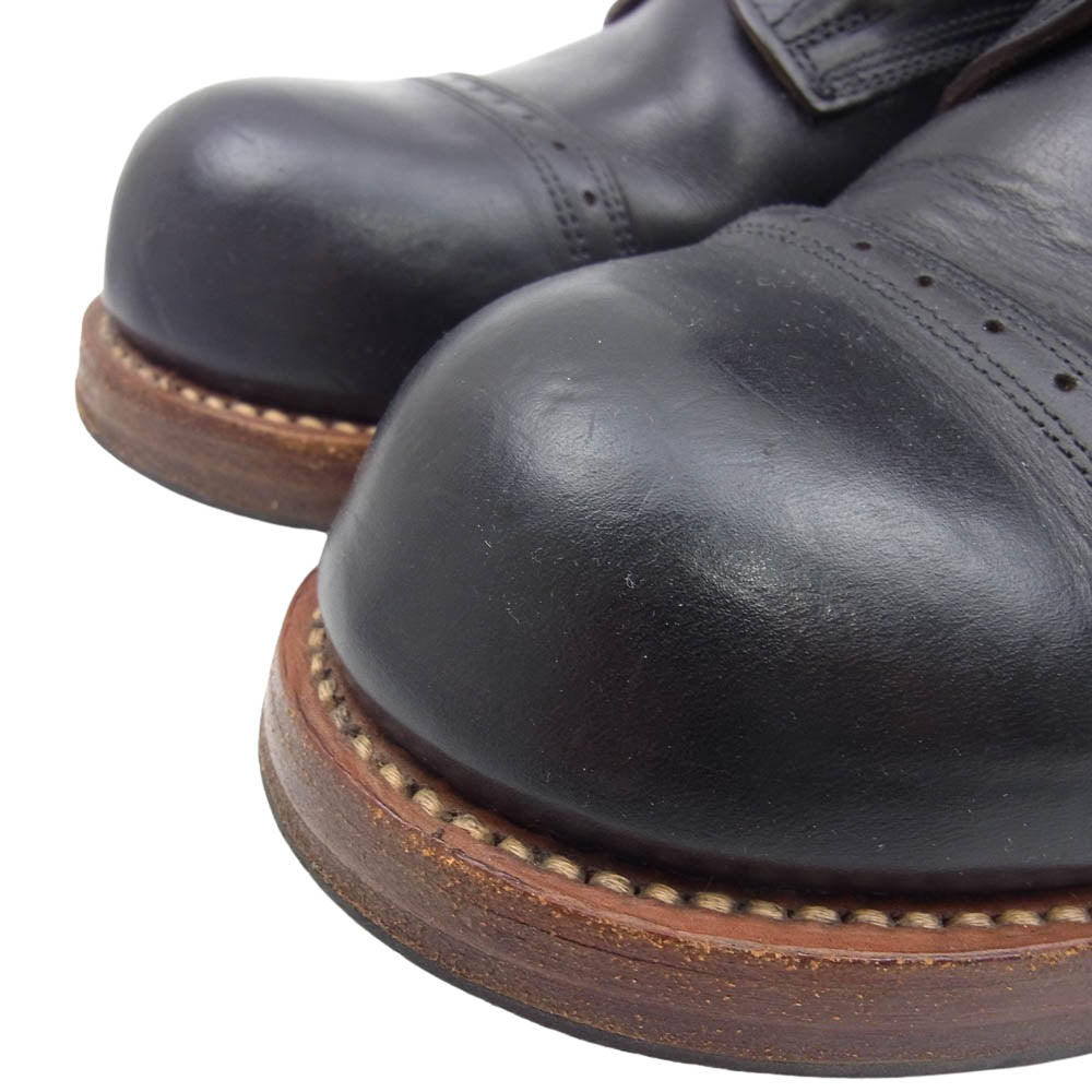 LOST CONTROL ロストコントロール 005 レースアップ レザー ロガー ワーク ブーツ ブラック系 8【中古】